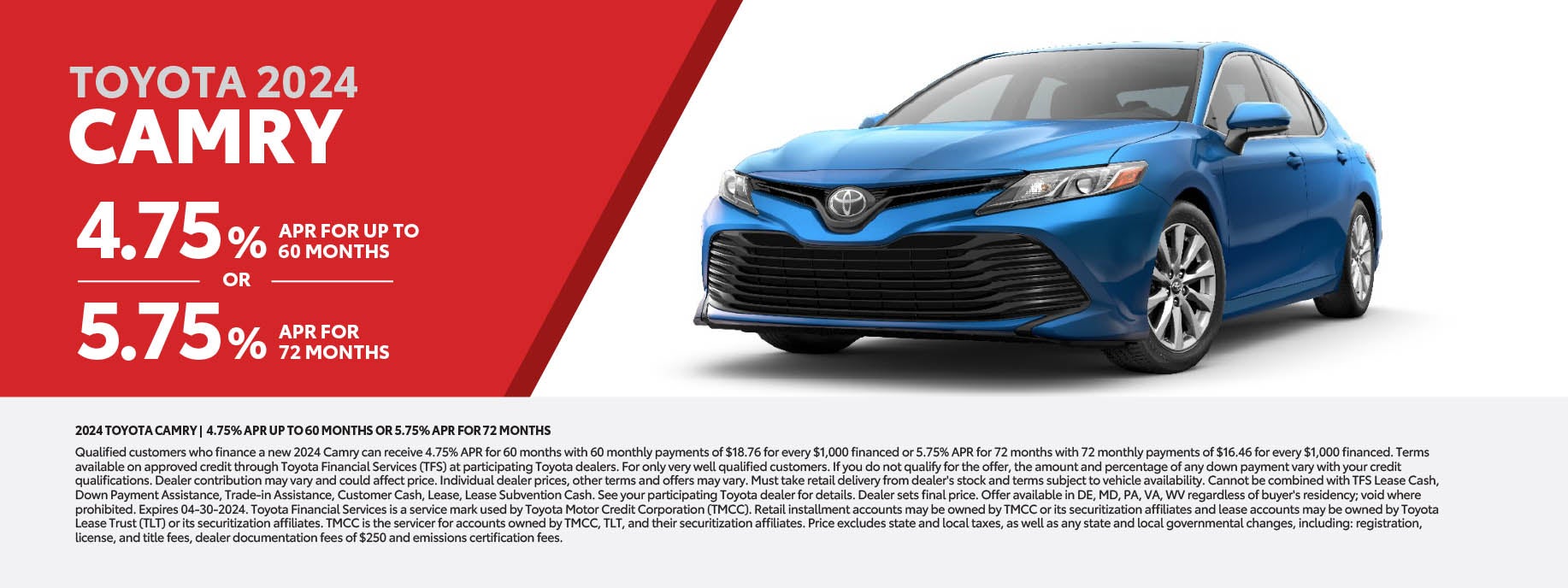 Moses Toyota April Camry Offer